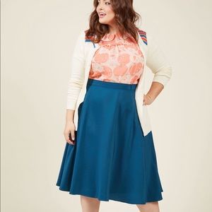 ModCloth Just This Sway Skirt in Lake